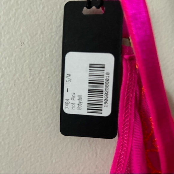 NWT Mapale 7484  Babydoll With Matching G-String Color Hot Pink S/M - Picture 6 of 7